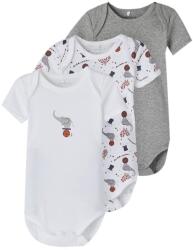 NAME IT Combinație de 3 piese cu mânecă scurtă pentru băieți alb fny. /grey/printed (12C5FB)