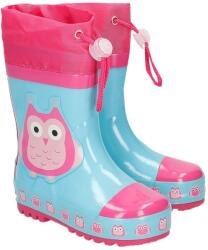 Playshoes Cizme de cauciuc copii, fete, bleu inalte, captuseala cu snur, bufinite, 20/31 turcoaz (1254EB)