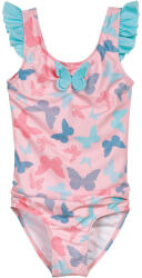 Playshoes Costum de baie pentru fete cu filtru UV cu model fluture roz/rosu deschis (13775E)