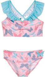 Playshoes Costum de baie, fete, 2 piese, fluturi multicolori roz/rosu deschis (1413F9)