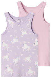 NAME IT Set 2 maieuri fete roz/violet cu cai, 86/110 violet, trandafir/ lila pastel (144286)