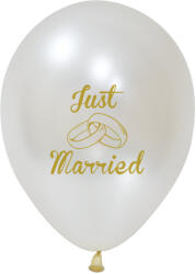 Balonevi Latex lufi, 12" 30cm, 50db/cs, Just Married (LUFI585194)