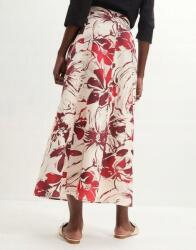 Bonprix Szatén Szoknya, Size 40, virágmintás, fehér