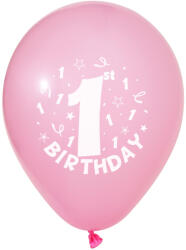 Balonevi lufi, 12" 30cm, 50db/cs, 1-es számmal, Girls, Rózsaszín (LUFI597697)