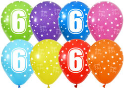Balonevi lufi, 12" 30cm, 50db/cs, 6-os számmal (LUFI955590)