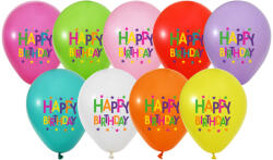 Balonevi Latex lufi, 12" 30cm, 50db/cs, Happy Birthday Superstars (LUFI500020)