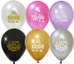 Balonevi Latex lufi, 12" 30cm, 50db/cs, Bride To Be Metallic (LUFI930104)