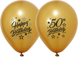 Balonevi lufi, 12" 30cm, 50db/cs, 50-es számmal, Arany (LUFI376208)