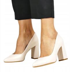 Sergio Leone Magassarkú cipő, Size 36, bézs, bőr talpbetét (216 BEIGE PERL)