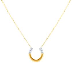 SAVICKI Colier potcoavă din aur 585 cu diamante albe 0.01 ct 45 cm