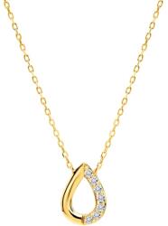 SAVICKI Colier lacrimă din aur 585 cu diamante albe 0.04 ct 42 cm