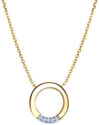 SAVICKI Colier cerc din aur 585 cu diamante albe 0.02 ct 41 cm