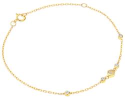 SAVICKI Brățară Celebrity hexagon din aur 585 cu diamant alb 0.07 ct 18 cm