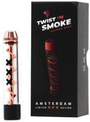 Twist & Smoke Pipa blunt sticla Twist & Smoke Amsterdam XXX roz gold 10cm