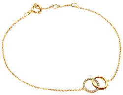 SAVICKI Brățară Celebrity cercuri aur 585 cu diamant alb 18 cm