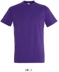 SOL'S Férfi IMPERIAL környakas rövid ujjú pamut póló, SOL'S SO11500, Dark Purple-XS (so11500dpu-xs)