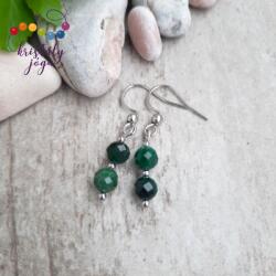 Kristály Jóga Shop Smaragd 5 mm-es fazettált drágakő fülbevaló