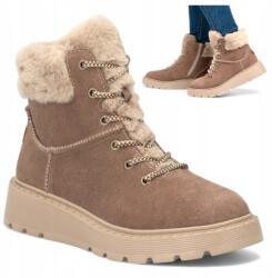 Rieker Bőr bokacsizma, velúr, bélelt, Size 41, barna (RIEKER 70402-24)