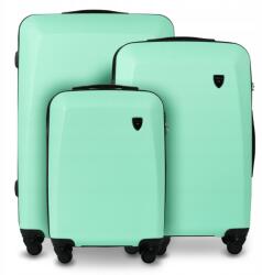 Wings 3 db-os utazótáska szett Wings Plover Light Green XXL bőrönd szett (5905947763221)