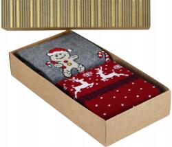  Bratex Karácsonyi Dobozos Zokni Szett, Size: 39-42, 74% pamut, karácsonyi minta