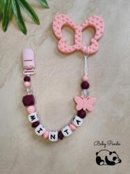 Baby Panda Névre szóló rágcsalánc - Pillangó