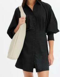 Bonprix Ruha Mini Szatén, fekete, Size 48, 66% viszkóz, 34% poliészter