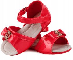 Apawwa rózsaszín szandál, Size 21, bőr talpbetét, lakkbőr (M21)