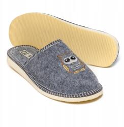 Nowo Női filc papucs, Size 37, szürke, zárt orrú, otthoni, strandpapucs (FK-1531)