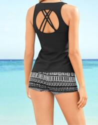 Bonprix 52-es Tankini Felső, fekete, 80% poliamid