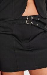 Prettylittlething Fekete Mini Rokya, Size 40, poliészter