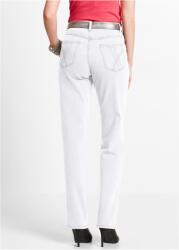 Bonprix 38-as Rugalmas Fey Farmernadrág, fehér, 98% pamut