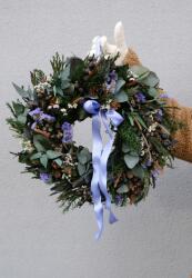  Forest ajtódísz, 40cm, karácsonyi koszorú, szárított virágok (Wianek na drzwi)