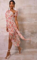 Prettylittlething Aszimmetrikus Mini Ruha, virágmintás, Size 36, többszínű