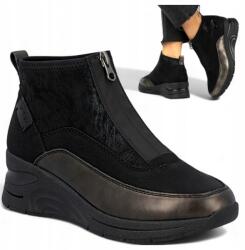 RIEKER Női félcipő, Size 41, fekete, platformos, Antistress (Rieker N9362-01 botki)