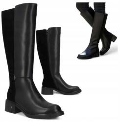 Filippo Női Bőr Csizma, Size 40, fekete, cipzáras, bélelt (Filippo DKZ7233/25 BK)