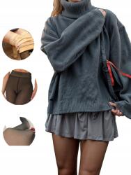 BFL Női thermo harisnya, téli, meleg, rugalmas, Size L/XL (z stanem klasyczne zima bezmajtkowe L wysokim)