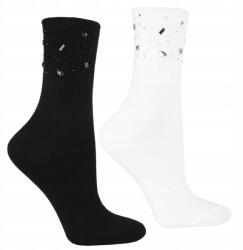 Moraj Női pamut zokni, Glamour kristályokkal, stílusos, Size 38-41 (CSL450-045)