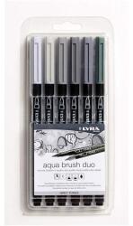 LYRA Set 6 markere acuarela Grey Tones Aqua Brush Duo Lyra
