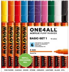MOLOTOW Set 10 markere 2mm ONE4ALL Basic 1 Molotow