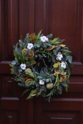  Karácsonyi Koszorú, nemesfenyőből, 60cm, karácsonyi dekoráció (Wianek z żywej jodły Nobilis) - allegro - 47 380 Ft