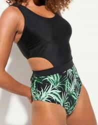 Bonprix 46-os fekete kivágott fürdőruha, 80% poliamid, 20% elasztán