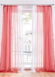 Bonprix 265/144 átlátszó függöny, fehér/piros (965792)