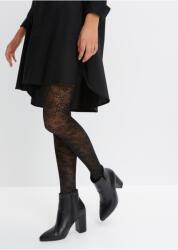 Bonprix S Méretű Harisnyanadrág, fekete, 70 Den, mintás