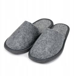 Nowo Férfi szürke filc papucs, vendégnek, Size 44, filc talpbetét (FM-1539 B)