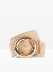 Bonprix 100-as bézs stretch öv, fém, juta (965215)