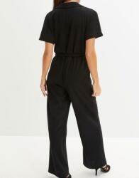 Bonprix Széles Szárú Overál, Size 36/38, fekete, poliészter-elasztán (9499206)