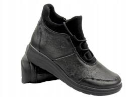 Helios Női Bokacipő Helios 564, fekete, természetes bőr (564.11)