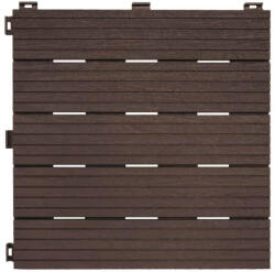 EasyTile Set 6 dale terasa din compozit, model Cosmo, 30cmx30cm, culoare mocha