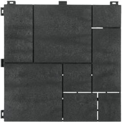 EasyTile Set 6 dale terasa din compozit, model Mozaic 30cmx30cm, culoare antracit