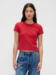 GAP Скъсена тениска с вафелен десен GAP GAP | Cherven | ЖЕНИ | XXS